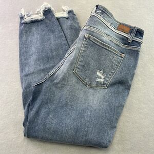 Judy Blue Jeans Womens 18W Blue Skinny Fit Stretch High Rise Distressed 18